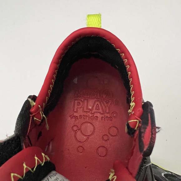 Stride Rite Made 2 Play Phibian Sneakers Red Black Hook Loop Water Rubber Shoe 5 - Picture 11 of 11